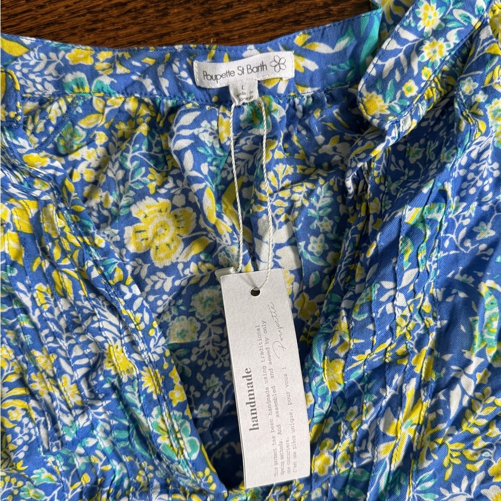 NWT Poupette St. Barth Blue and White Ruffled Tiered Sundress- great deal! - Picture 7 of 7